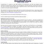 CreativeFuture Introduction Screenshot